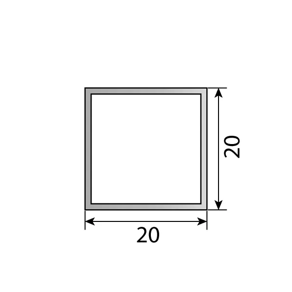 En bild på Dekorrör 20x20 mm