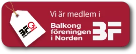 Vi är medlem i Balkongföreningen i Norden