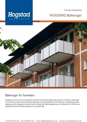 En bild påTeknisk information Balkonger