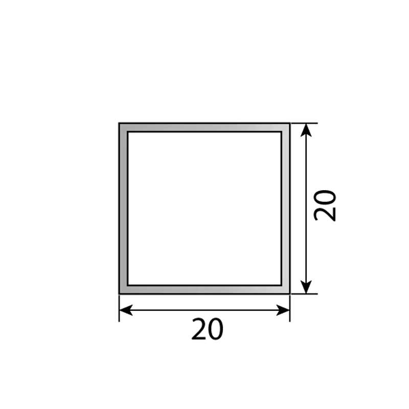 En bild på Dekorrör 20x20 mm